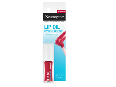 Neutrogena Hydro Boost Lip Oil, Ruby Red, 0.2 fl oz/5.91 mL