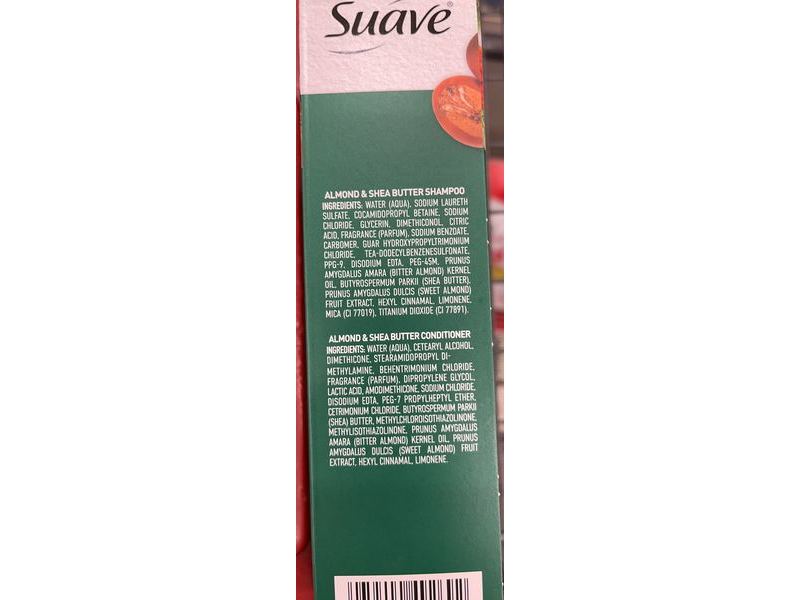 Suave Moisturizing Shampoo & Conditioner, Almond & Shea Butter, 18 fl oz/532mL