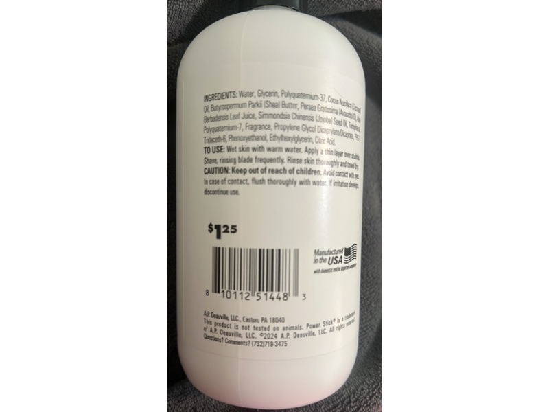 Power Stick Non-Foaming Shave Gel, Brazilian Mist, 12 fl oz/355 mL, Pack Of 2