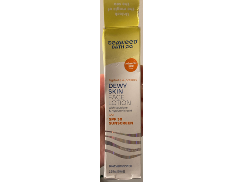Seaweed Bath Co. Dewy Skin Face Lotion, SPF 30, 2 fl oz/59 mL