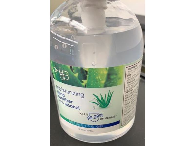 Ph5b Moisturizing Hand Sanitizer, Refreshing Gel, 16.9 fl oz/500 mL
