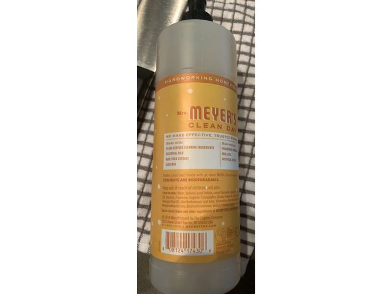 Mrs. Meyer's Clean Day Liquid Dish Soap, Orange Clove, 16 oz/473 mL