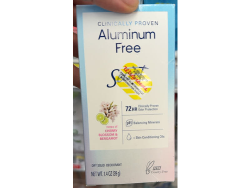 Secret Dry Solid Deodorant, Cherry Blossom & Bergamot, 1.4 oz/39 g