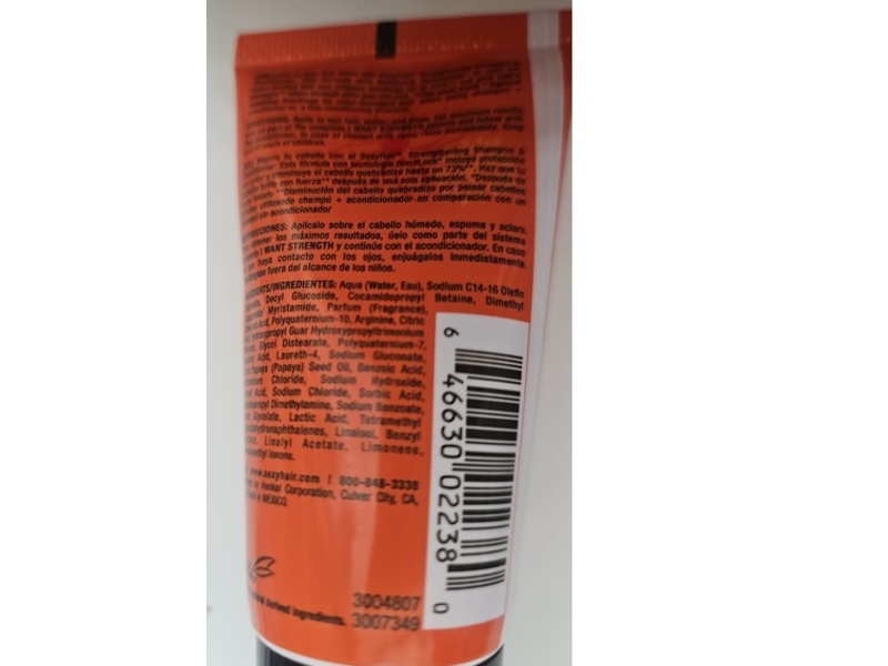 Sexy Hair I Want Strength Strengthening Shampoo, Wildflower & Papaya Scent, 1.7 fl oz/50 mL