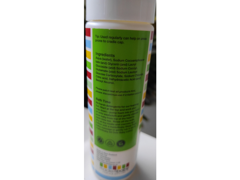 Made4baby Natural Skincare Foaming Hair & Body Wash, 6.76 fl oz/200 mL