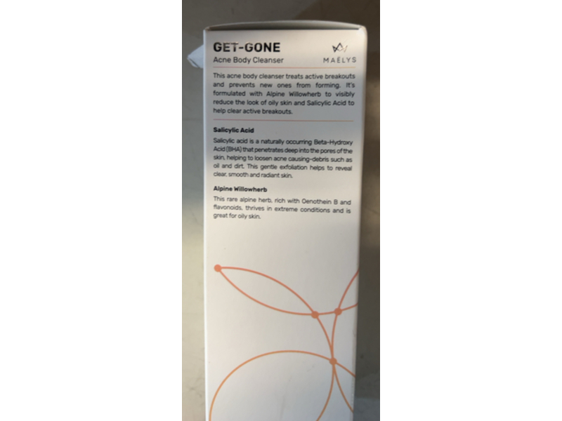 Maelys Get-Gone Acne Body Cleanser, 6.7 fl oz/200 mL