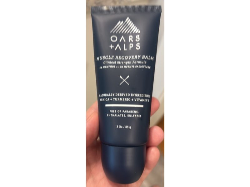 Oars + Alps Muscle Recovery Balm, Arnica + Turmeric + Vitamin E, 3 oz/85 g