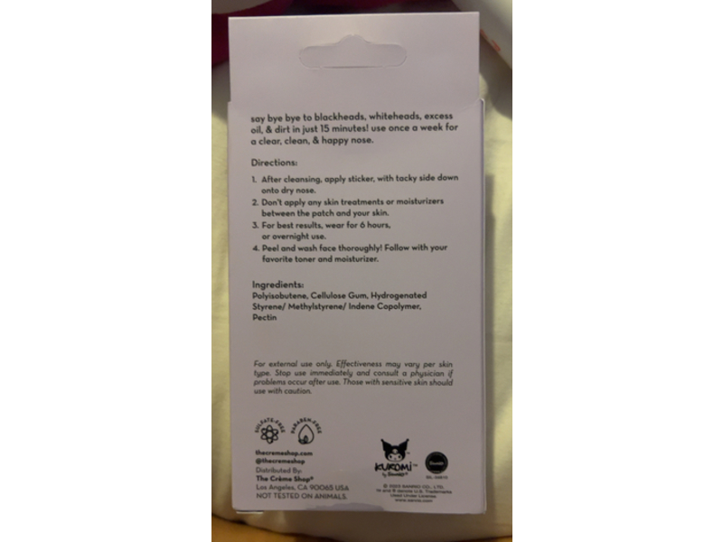 The Cream Shop Kuromi Clarifying Printed Pore Strips, 0.3 oz/9 g