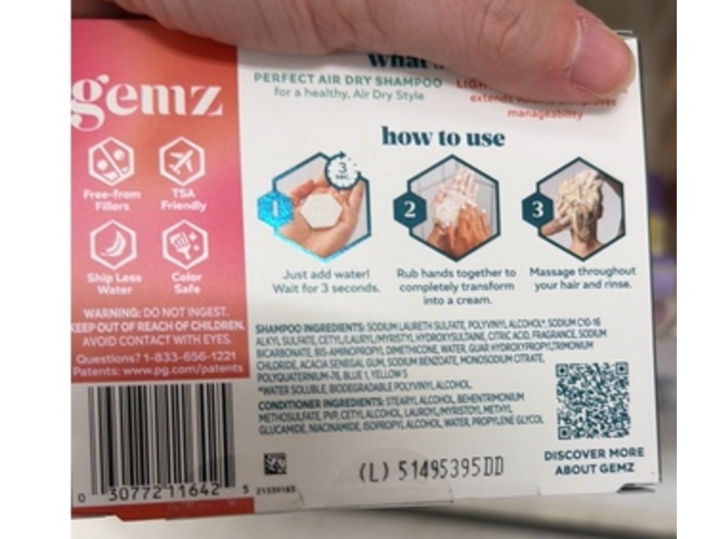 Gemz Effortless Air Dry Shampoo & Conditioner Kit, 6 Count