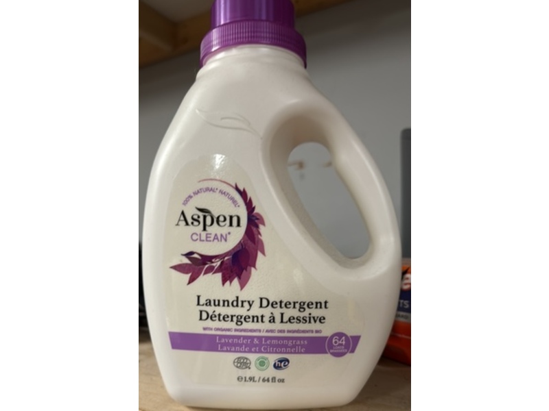 Aspen Clean Laundry Detergent, Lavender & lemongrass, 64 Loads, 64 fl oz/1.9 L