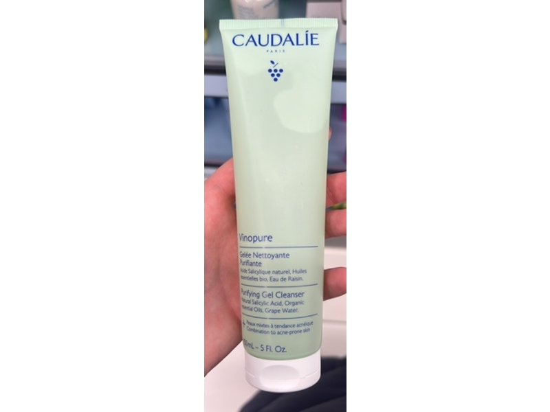Caudalie Vinopure Purifying Gel Cleanser, Salicylic Acid, Essential Oil & Grape Water, 5 fl oz/150 mL