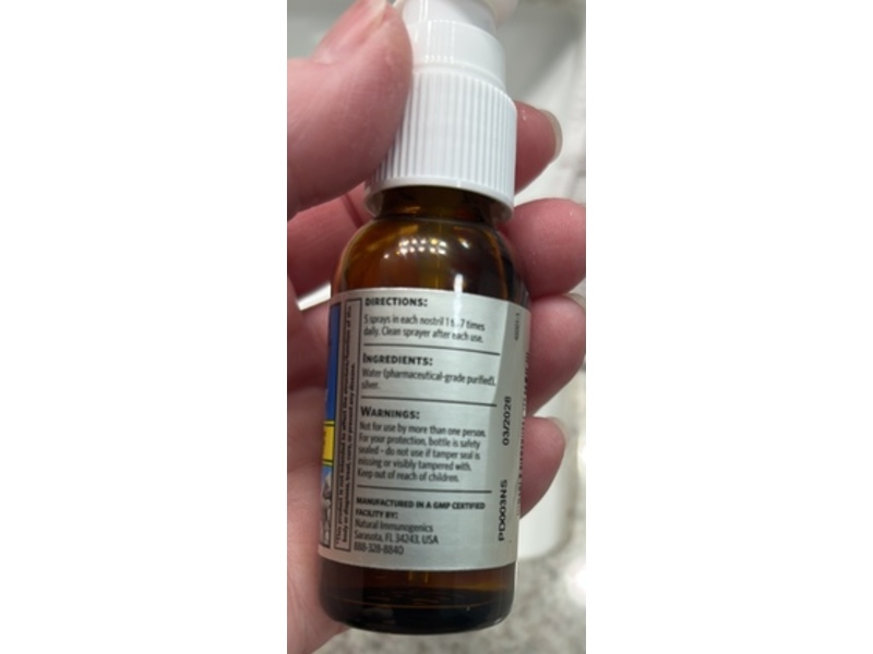 Sovereign Silver Natural Nasal Spray, Sinus Relief, 1 fl oz/29 mL