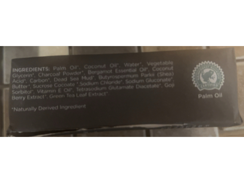 Sunaroma Detoxifying Soap Bar, Charcoal Dead Sea Mineral Mud, 8 oz/226 g, Pack Of 6