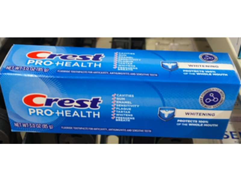Crest Pro Health Fluoride Toothpaste, Whitening, 3.0 oz/85 g