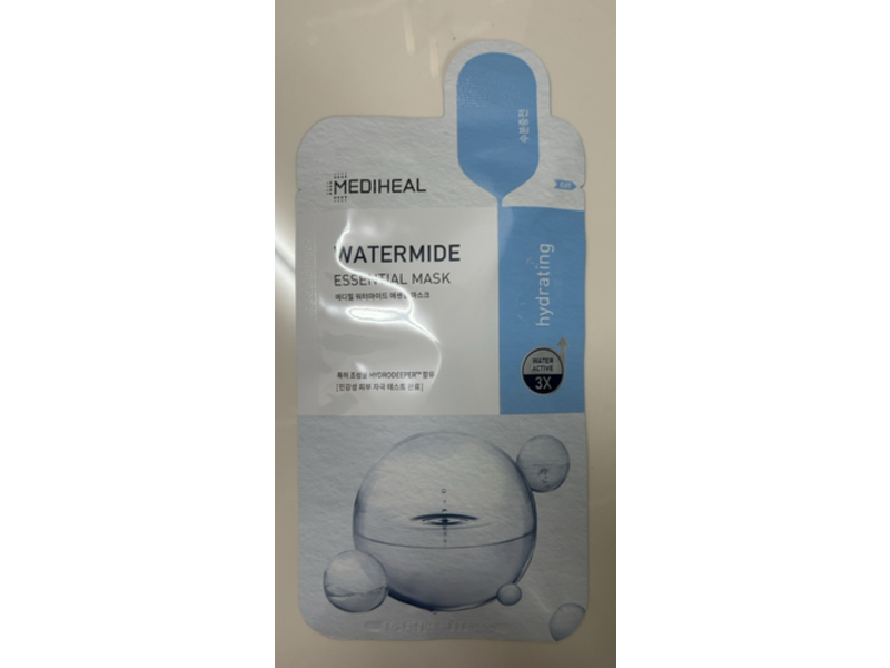 Mediheal Watermide Essential Mask, 0.81 fl oz/24 mL, Pack Of 10