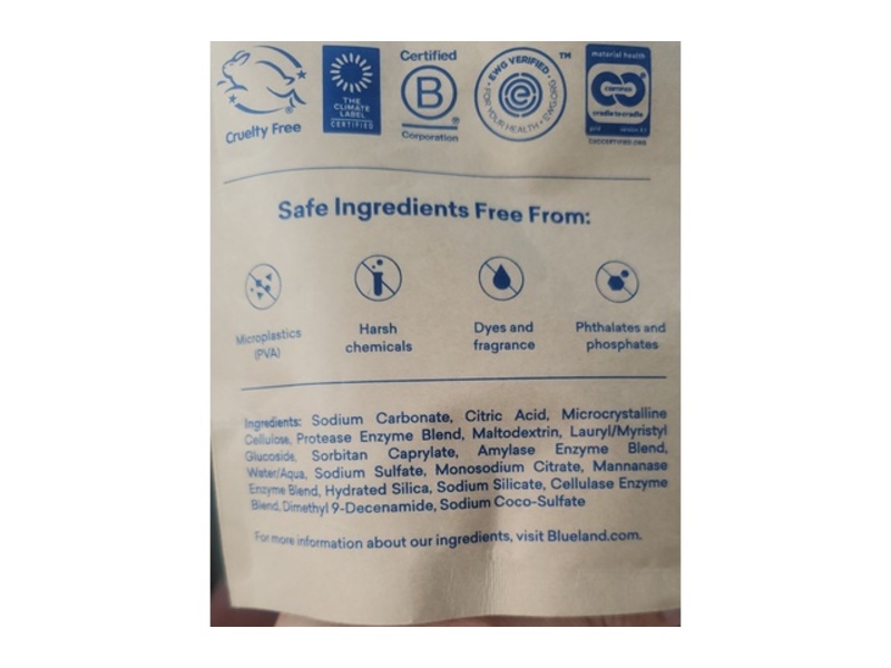 Blueland Laundry Detergent Tablets, Free & Clear, 62 Loads, 12.5 oz/353 g, 62 Count