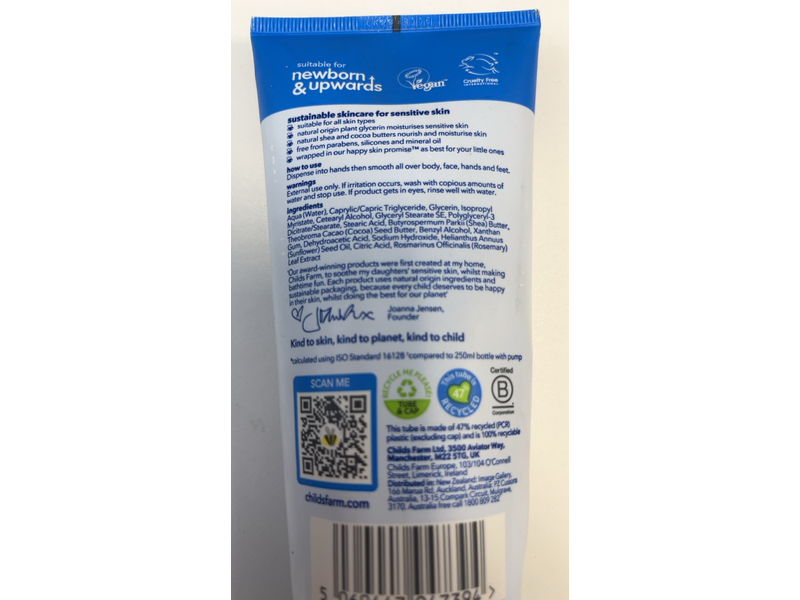 Childs Farm Moisturiser, Cocoa & Shea, 6.76 fl oz/200 mL