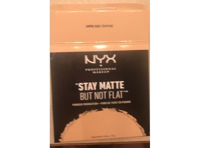 NYX Professional Makeup Stay Matte But Not Flat Powder Foundation, Nude, 0.26 oz/7.5 g