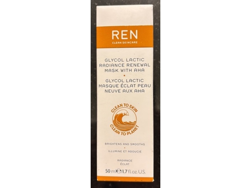Ren GlycoL Lactic Radiance Renewal Mask, 1.7 fl oz/50 mL
