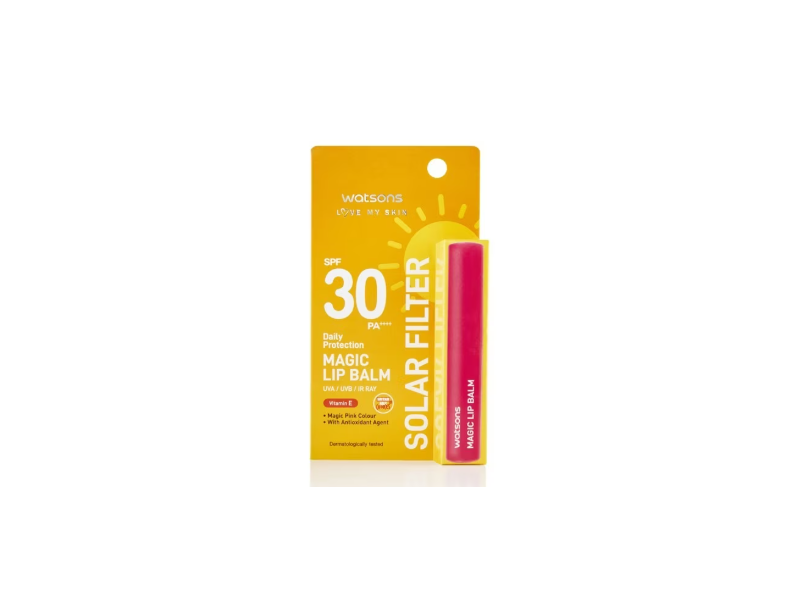 Watsons Love My Skin Solar Filter Magic Lip Balm, SPF 30 PA++++ Vitamin E