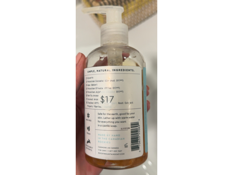 Rocky Mountain Soap Co Everything Wash, Vanilla Coconut