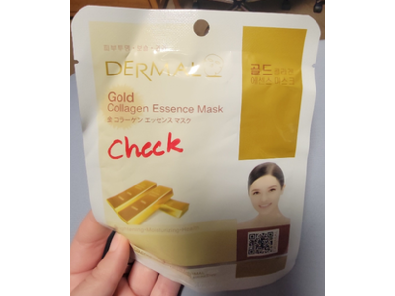 Dermal Gold Collagen Essence Mask, 0.8 oz/23 g, Pack Of 5