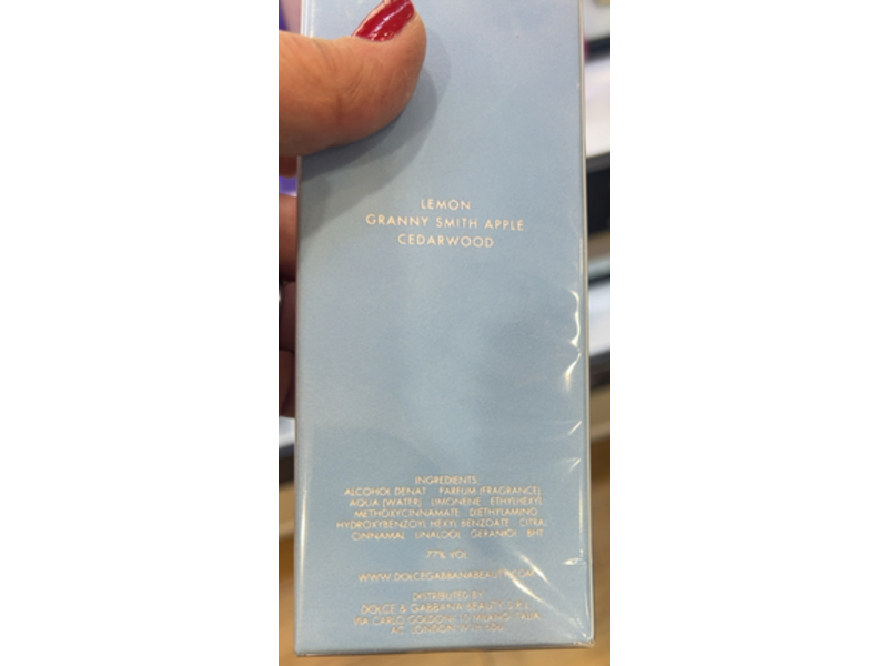 Dolce & Gabbana Eau De Toilette, Light Blue, 3.3 fl oz/100 mL