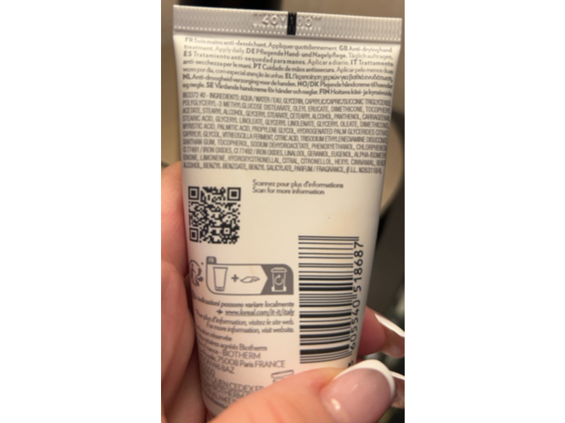 Biotherm Anti Drying Hand Treatment, 1.69 fl oz/50 mL