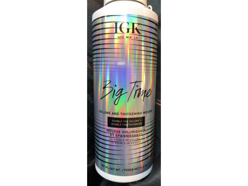 Igk Big Time Volume And Thickening Mousse, 6.2 oz/180 mL