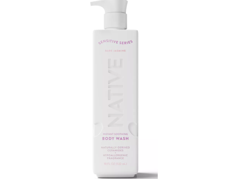 Native Sensitive Series Instant Soothing Body Wash, Bare Jasmine, 18 fl oz/532 mL