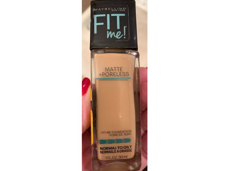 Maybelline New York Fit Me Matte + Poreless Foundation Makeup, Natural Beige, 1 fl oz/30 mL