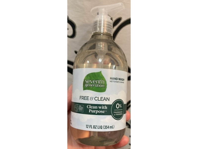Seventh Generation Hand Wash, Free & Clean, 12 fl oz/354 mL