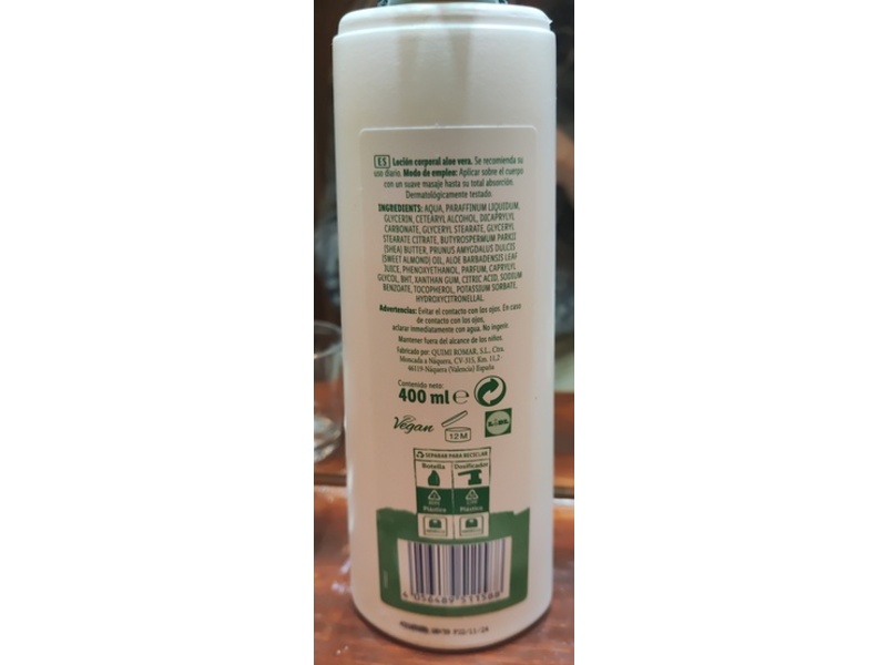 Cien Moisturizing Body Cream, Aloe Vera, 400 mL