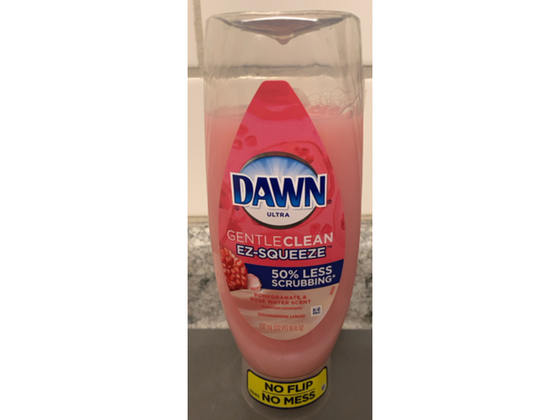 Dawn Ultra Gentle Rose Dishwasher, Pomegranate & Rose Water Scent, 18 fl oz/532 mL
