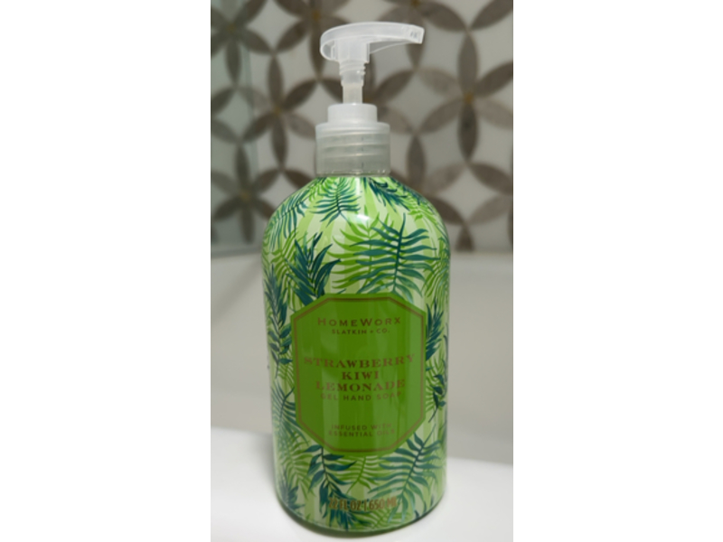 Slatkin+Co. Homeworx Gel Hand Soap, Strawberry Kiwi Lemonade, 22 fl oz/650 mL