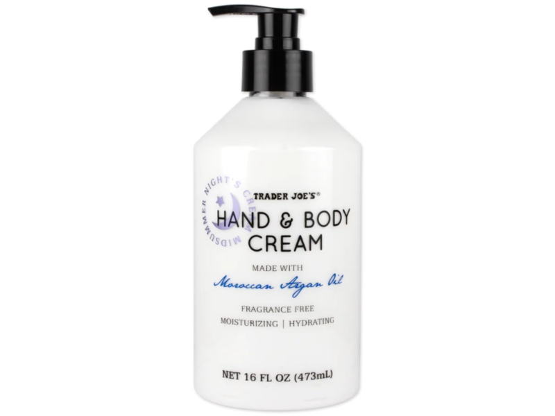 Trader Joe's Hand & Body Cream, Moraccan Argan Oil, Fragrance Free, 16 fl oz/473 mL