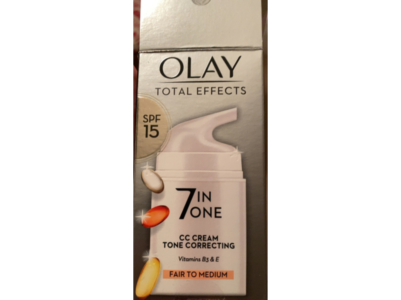 Olay 7 In 1 Total Effects CC Cream, Fair to Medium, SPF 15, 1.7 fl oz/50 mL