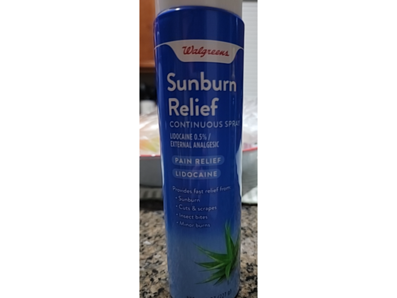 Walgreens Sun Burn Relief Continuous Spray, 8 oz/227 g