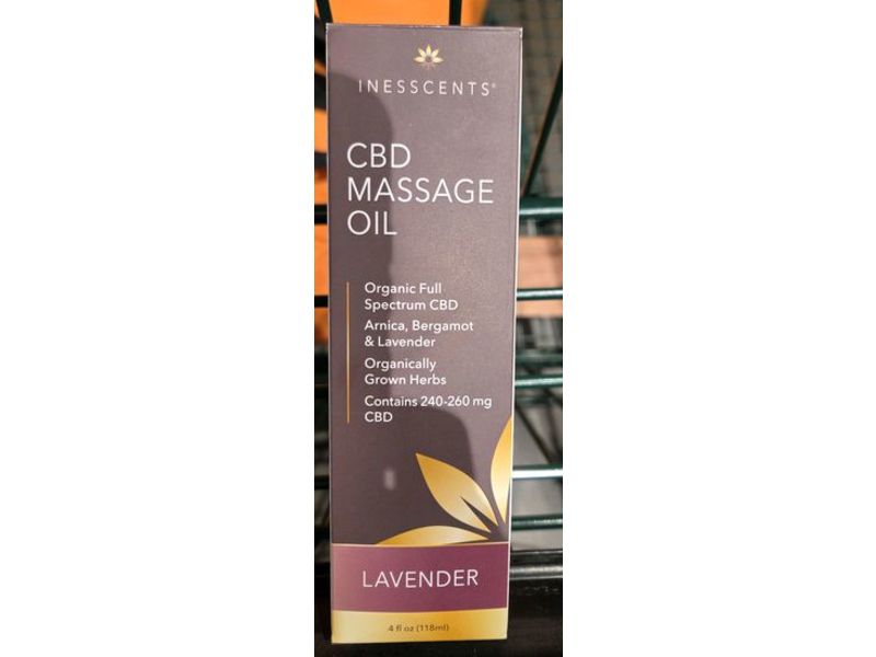 Inesscents CBD Massage Oil, Arnica, Bergamot & Lavender, 4 fl oz/118 mL