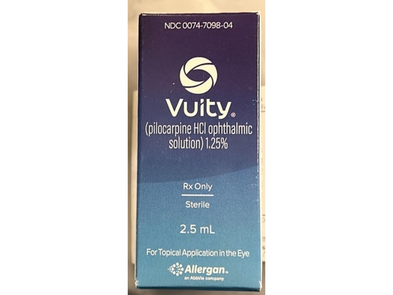 Vuity (pilocarpine HCL solution) 1.25%, 2.5 mL, Allergan (Rx)