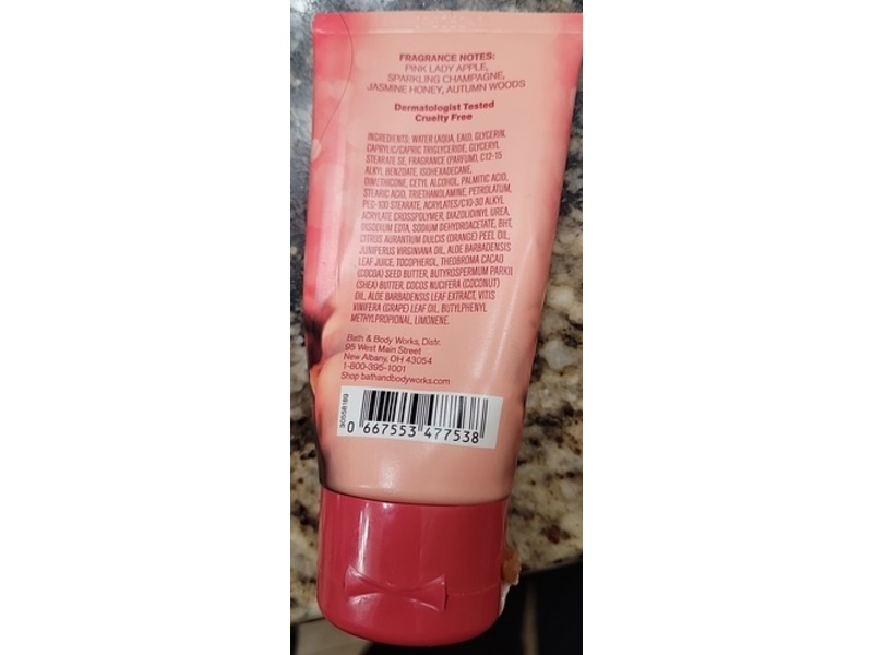Bath & Body Works Body Cream, Champagne Apple & Honey, 2.5 oz/70 g.