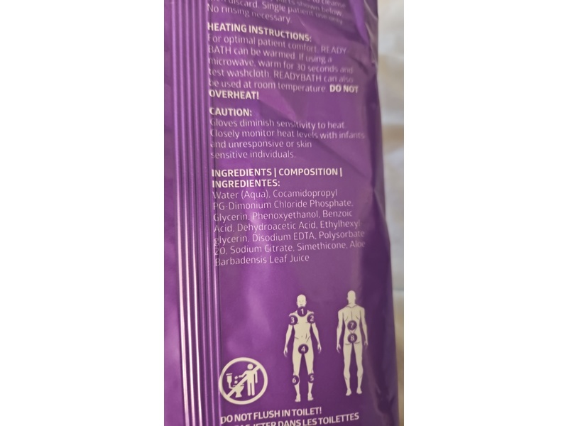 Medline Readybath Select Bathing Cloth, Fragrance Free, 8 Count