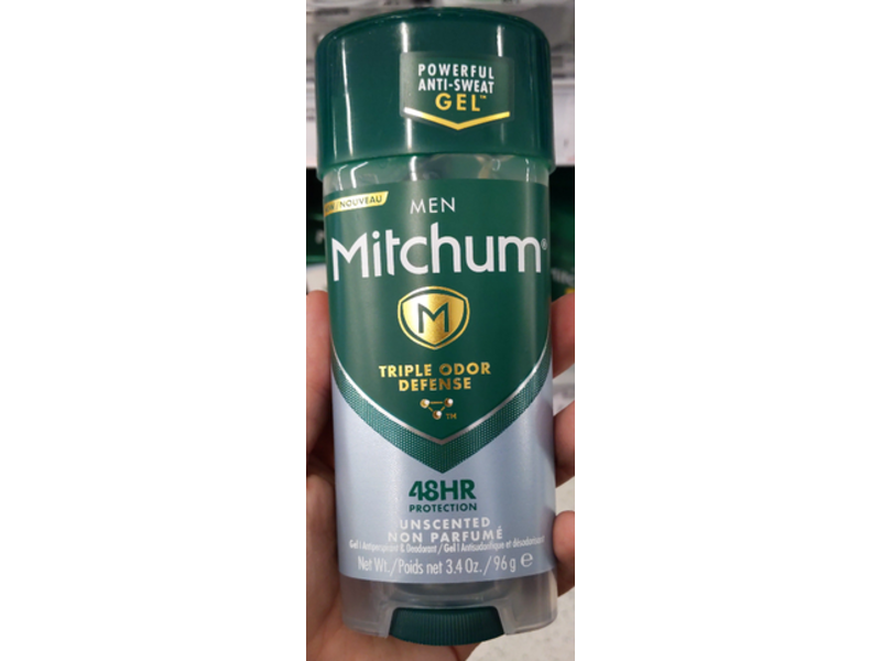 Mitchum Men Triple Odor Defence 48 Hr Powerful Anti - Sweat Gel, 3.4 oz/96 g