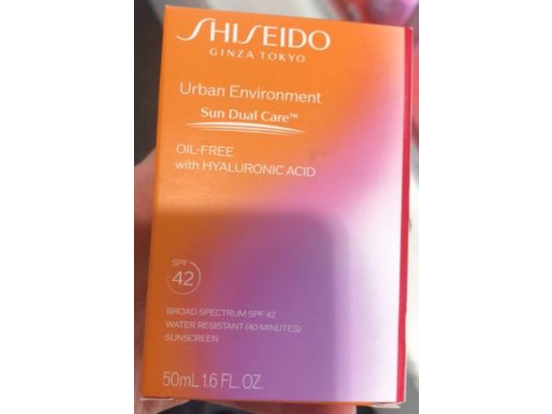 Shiseido Urban Environment Sun Dual Care Sunscreen, Oil Free, SPF 42, 1.6 fl oz/50 mL