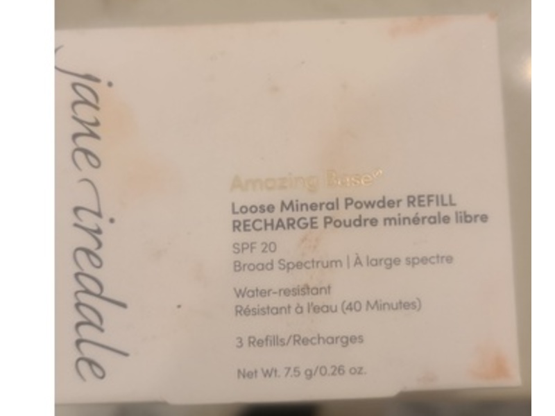 Jane Iredale Amazing Base Loose Mineral Powder Refill, SPF 20, Warm Silk, 0.26 oz/7.5 g