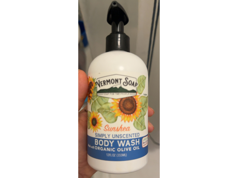 Vermont Soap Sunshea Body Wash with Organic Olive Oil, 12 fl oz/355 mL