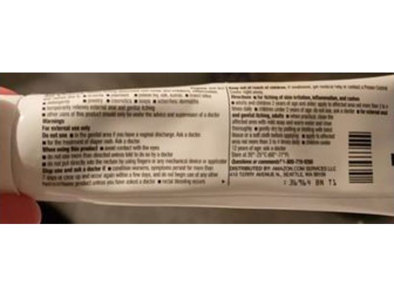 Amazon Basic Care Hydrocortisone Anti-Itch Cream, 1%, 1 oz/28 g