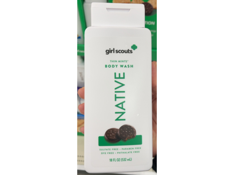 Native Girl Scouts Body Wash, Thin Mints, 18 fl oz/532 mL