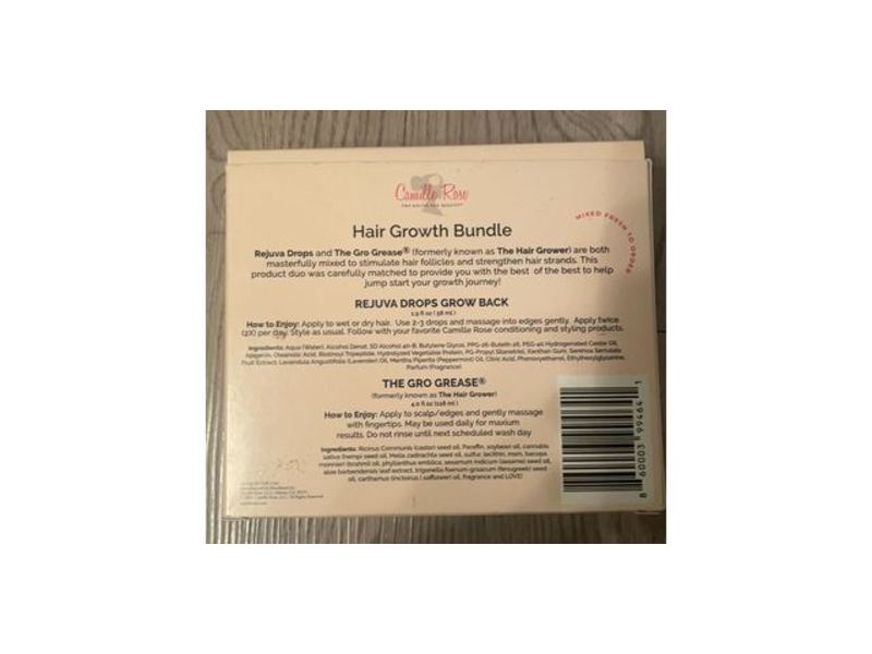 Camille Rose Hair Growth Bundle, Rejuve Drops Grow Back & The Gro Grease