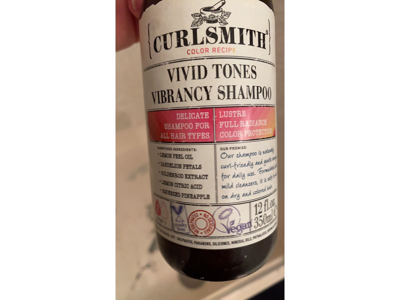 Curlsmith Color Recipe Vivid Tones Vibrancy Shampoo, 12 fl oz/350 ml